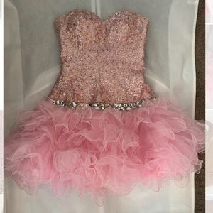 Pink tutu strapless dress size 6